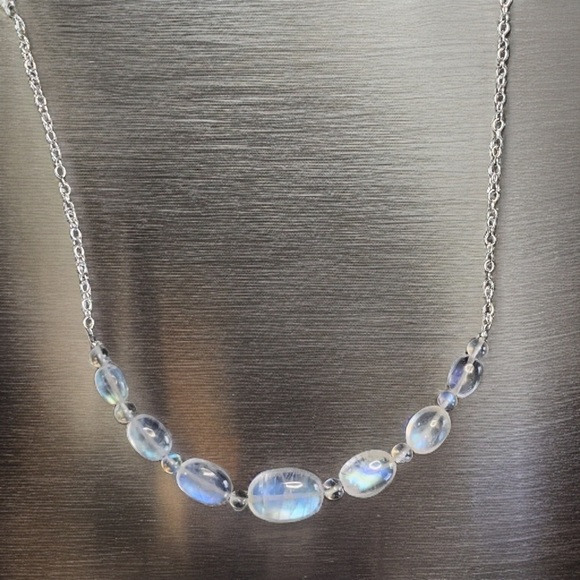 Hand Made Rainbow Moonstone Necklace - Picture 8 of 11